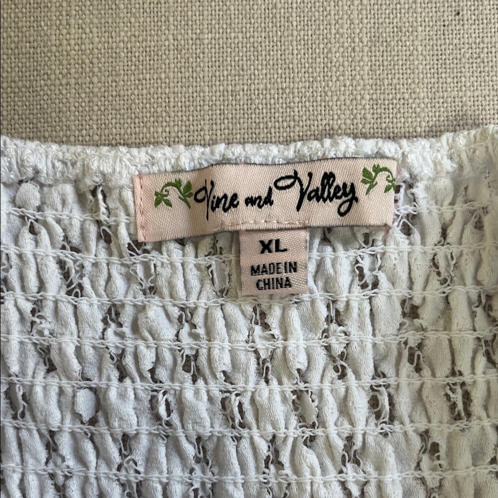 White Lace Strapless with Pink & Green Bottom Maxi Dress - Picture 4 of 7